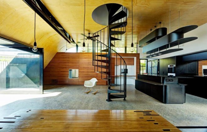 green design, eco design, sustainable design, Andrew Maynard Architects, cantilevers, louvers, artificial hill, HIll House