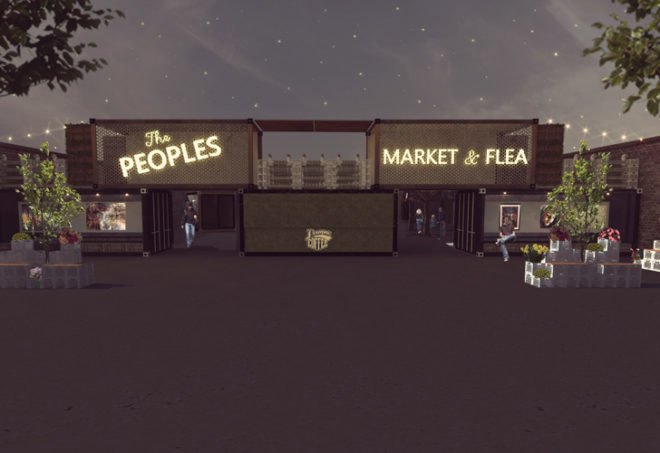 pop up market, Melbourne market, green building, container store, milk crate, portable bar, Melbourne graffiti,