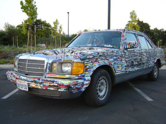 Mercedes Pens, the Pen Guy, dead pens, recycled pens, reclaimed art, eco art, costas schuler