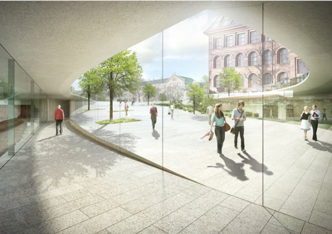 Natural History Museum of Denmark, Jaja Architects, Kengo Kuma, Erik Møller Arkitekter, green roof, botanical garden, museum design, architecture competition proposal, Denmark architecture