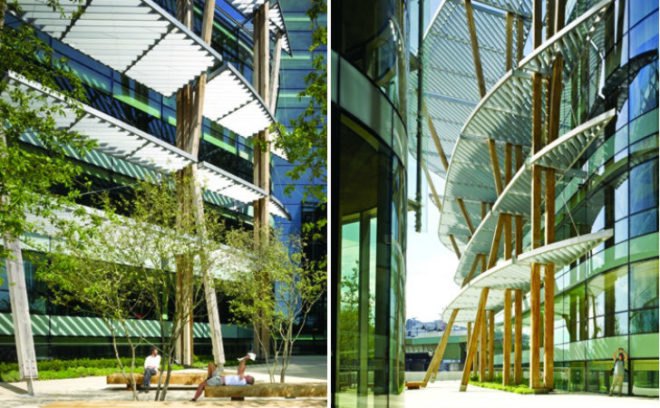 Nomura Headquarters, Fletcher Priest Architects, carbon neutral building, net zero, zero energy, london, solar power