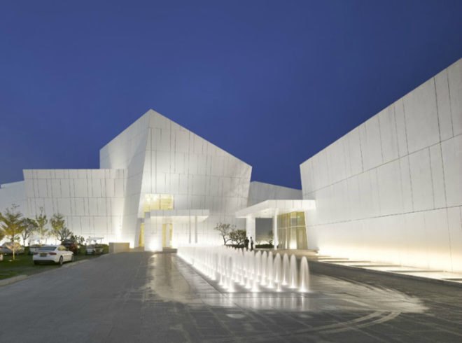 green design, eco design, sustainable design, Richard Meier & Partners, OCT Shenzhen Clubhouse, Shenzhen China, louvered facade, sustainable building