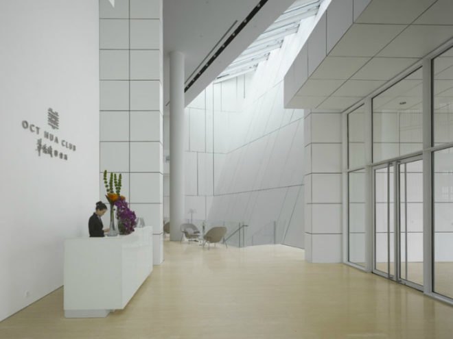 green design, eco design, sustainable design, Richard Meier & Partners, OCT Shenzhen Clubhouse, Shenzhen China, louvered facade, sustainable building
