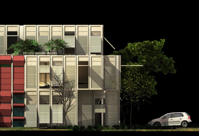 shutters, Home studio desings, lattices, natural cooling, mashrabiya, solar power, thermal storage, daylightng, Arabic contemporary housing,