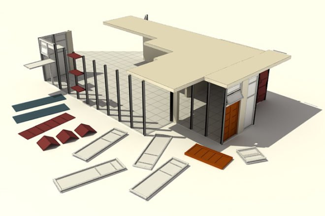 shutters, Home studio desings, lattices, natural cooling, mashrabiya, solar power, thermal storage, daylightng, Arabic contemporary housing,