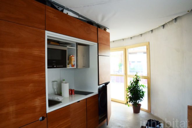 solar decathlon europe, SDE 2012, Unizar, Casa PI, Madrid, elevator, prefabricated design, sustainable design, eco-design, green design, madrid, villa solar
