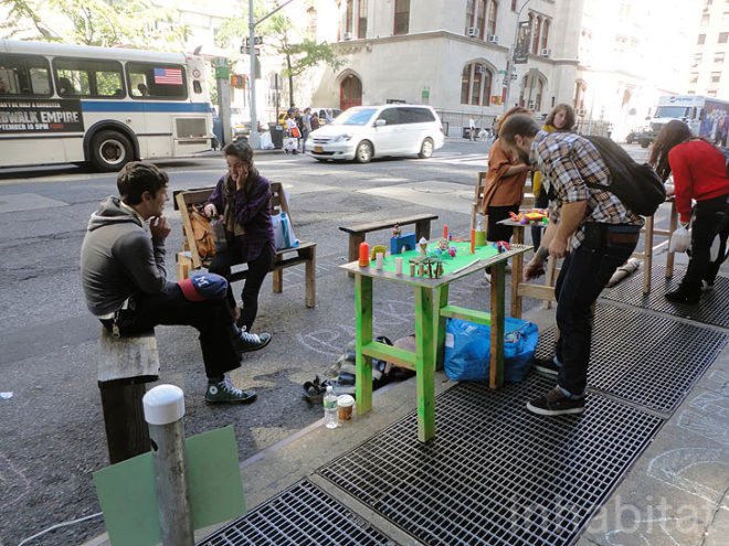 guapa, new york city park(ing) day, parking day, pop-up park, public space, urban design, green design, sustainable design, gardening, parking meter park, parklet, public art, urban intervention