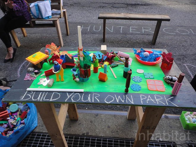 park(ing) Day, Pop up parks, Green design, eco design, sustainable design, Manhattan, Bike MS New York City, Mise en Parc, Andrew M. Emmet, HSH Park(ing) day, B-Cloud Park, GUAPA Open Space