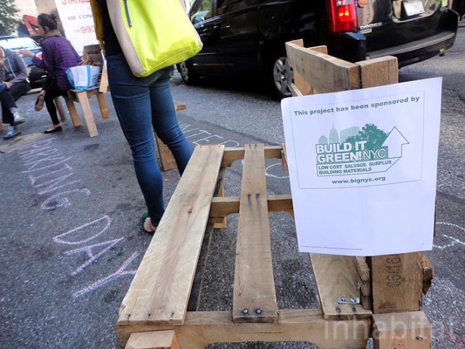 park(ing) Day, Pop up parks, Green design, eco design, sustainable design, Manhattan, Bike MS New York City, Mise en Parc, Andrew M. Emmet, HSH Park(ing) day, B-Cloud Park, GUAPA Open Space