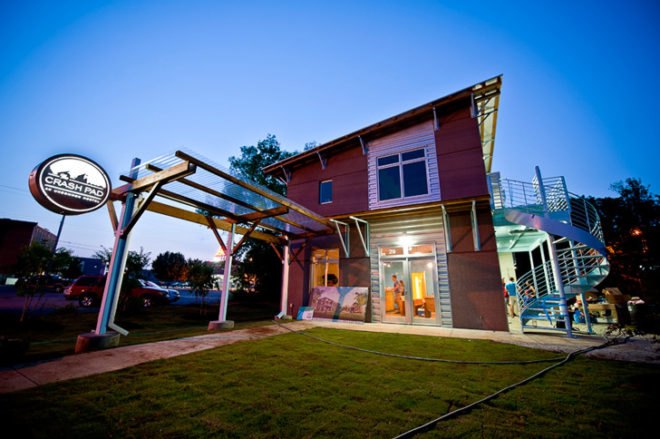 Crash Pad Hostel, Chattanooga, Tennessee, Green, Sustainable, LEED Platinum, Hostel, Artisan, Reclaimed Materials, Solar Power, Greywater, River Street Architecture