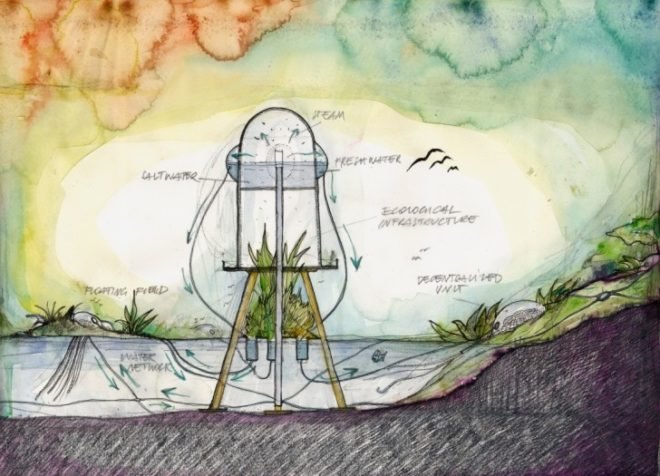 Studiomobile, Italy, Networking Nature, Venice Architecture Biennale 2012, sea level rise, climate change, solar still, fresh water, ecosystem
