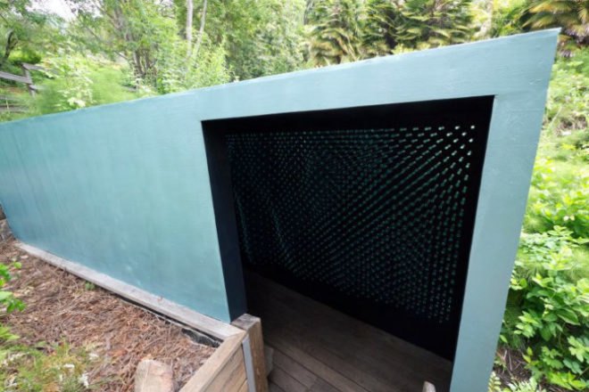 SOL Grotto, Rael San Fratello Architects, uc botanical gardens at berkeley, grotto, solyndra, reclaimed materials, glass rods