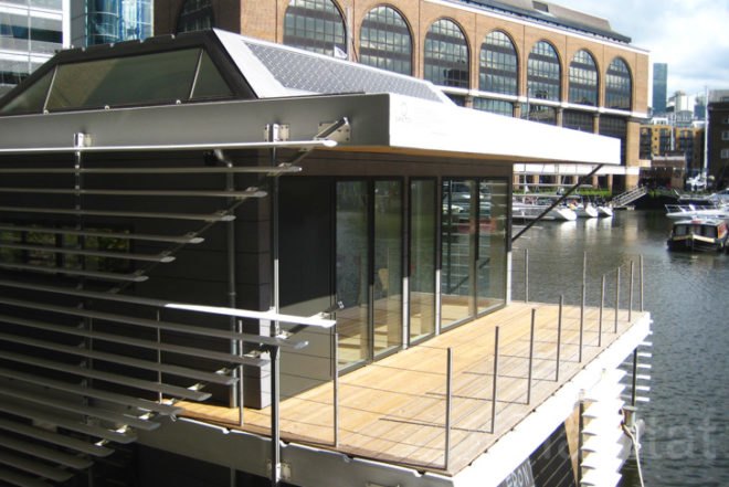 Sanitov, Danish design, Inachus, Floating Home, green wall, energy efficient, solar panels, sauna, hot tub, recycled materials, london, london design festival 2012, ana lisa alperovich, green architecture