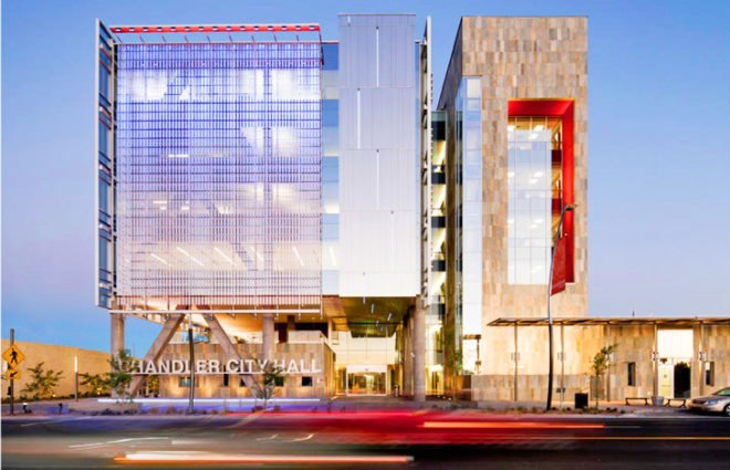 Chandler City Hall, Chandler, Arizona, Government, Sustainable, Architecture, LEED, FSC Wood, Daylighting, LEED Gold, Energy Efficient