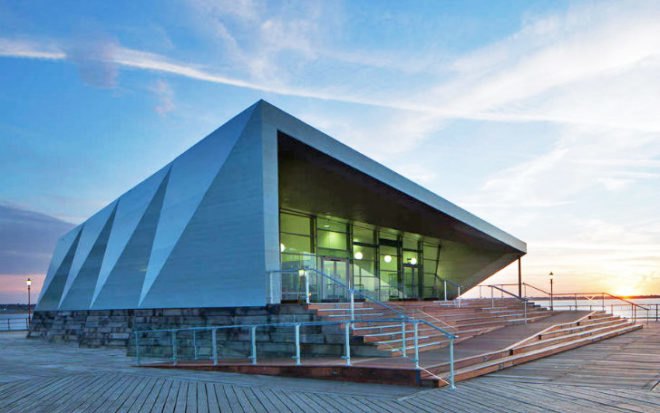 Southend Pier Cultural Centre, White Arkitekter, Sprunt, prefab, modular, cultural centre, uk