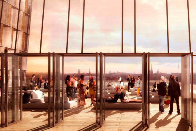 Stockholm City Station, 3XN, stockholm, mixed use development, green roof, train station