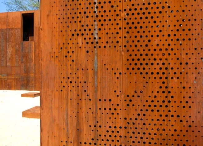 Szathmáry Palace, MARP, Tettye, Pecs, Hungary, Corten, weathering steel, daylighting, green design, sustainable design, eco-design