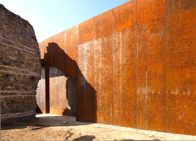 Szathmáry Palace, MARP, Tettye, Pecs, Hungary, Corten, weathering steel, daylighting, green design, sustainable design, eco-design