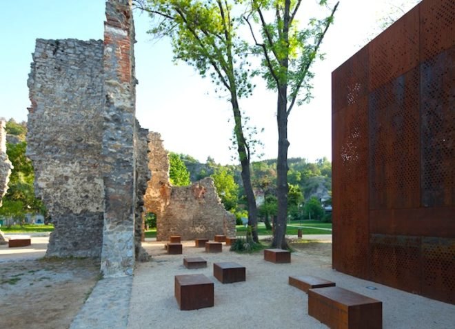 Szathmáry Palace, MARP, Tettye, Pecs, Hungary, Corten, weathering steel, daylighting, green design, sustainable design, eco-design