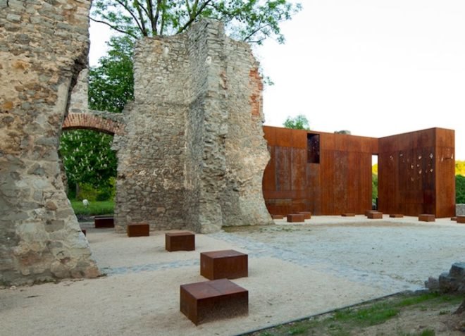 Szathmáry Palace, MARP, Tettye, Pecs, Hungary, Corten, weathering steel, daylighting, green design, sustainable design, eco-design