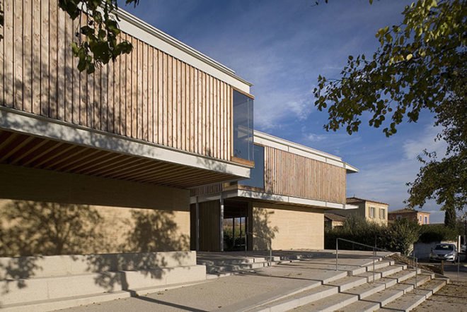 Jean Carrière Nursery School, Nimes, France, Techtoniques, Atelier GA, Sustainable, Certification, Bâtiments Durables Méditerranéens, school, nursery, drainage, passive ventilation, water retention