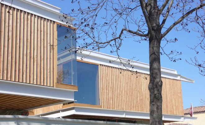 Jean Carrière Nursery School, Nimes, France, Techtoniques, Atelier GA, Sustainable, Certification, Bâtiments Durables Méditerranéens, school, nursery, drainage, passive ventilation, water retention