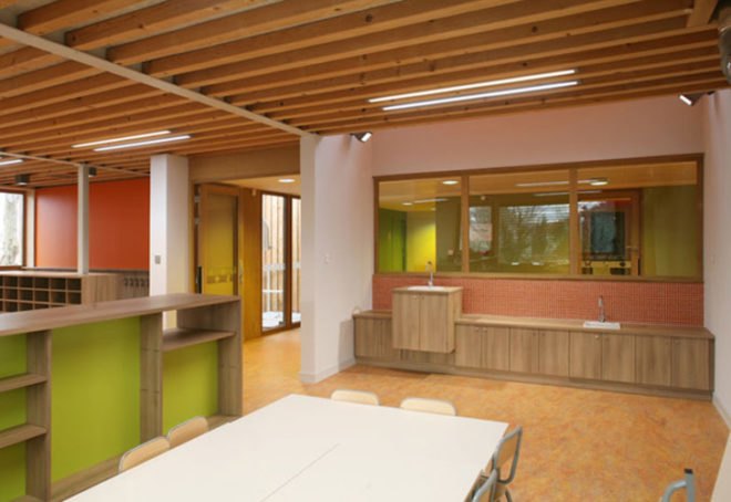 Jean Carrière Nursery School, Nimes, France, Techtoniques, Atelier GA, Sustainable, Certification, Bâtiments Durables Méditerranéens, school, nursery, drainage, passive ventilation, water retention