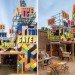 The Movement Cafe, Morag Myerscough, greenwich, pop up cafe, cargotecture, container cafe, temporary cafe, reclaimed materials
