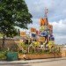 The Movement Cafe, Morag Myerscough, greenwich, pop up cafe, cargotecture, container cafe, temporary cafe, reclaimed materials