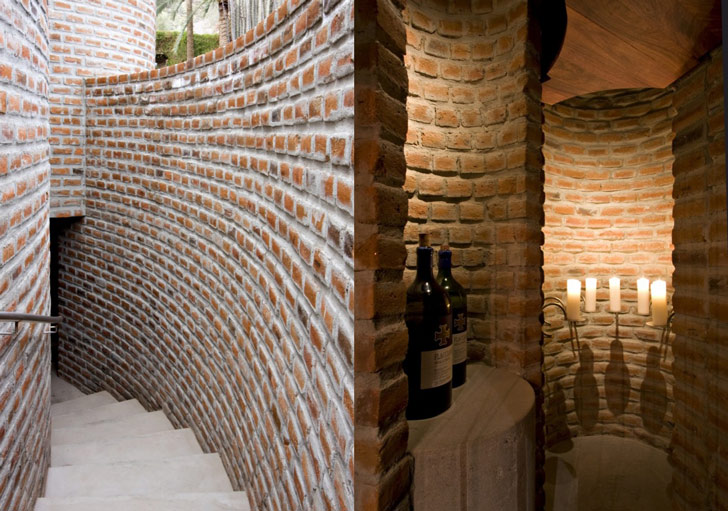 Thurston Wine House, Jones Studio, Arizona, Paradise Valley, Brick, Thermal Storage, Underground, Wine, Eddie Jones, GM Hunt Builders