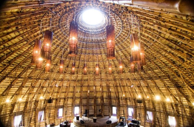 Wind and Water Bar, Vo Trong Nghia, Vietnam architecture, Vietnamese vernacular architecture, prefab building, bamboo architecture, bamboo dome, sustainable building, green materials