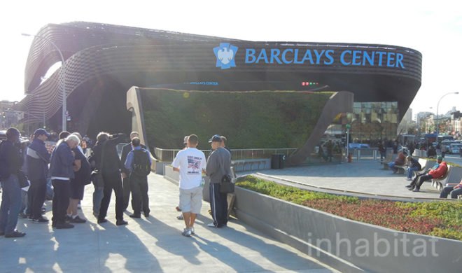 Forest City Ratner Companies, mayor bloomberg, barclays center, barclay center, barclays center green roof, green roofed subway entrance, barclays center plaza, bruce ratner, marty markowitz, Mikhail Prokhorov, new york nets, nets, brooklyn nets, Thomas L. Kalaris, Brett Yormark, shop architects, aecom, jay z barclays center, green design,