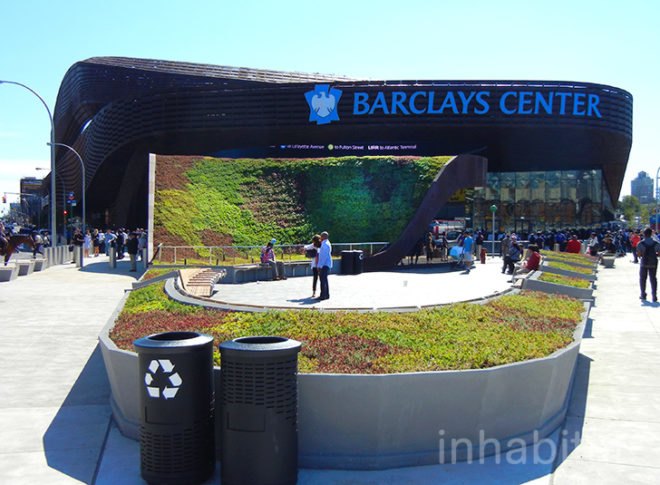 Forest City Ratner Companies, mayor bloomberg, barclays center, barclay center, barclays center green roof, green roofed subway entrance, barclays center plaza, bruce ratner, marty markowitz, Mikhail Prokhorov, new york nets, nets, brooklyn nets, Thomas L. Kalaris, Brett Yormark, shop architects, aecom, jay z barclays center, green design