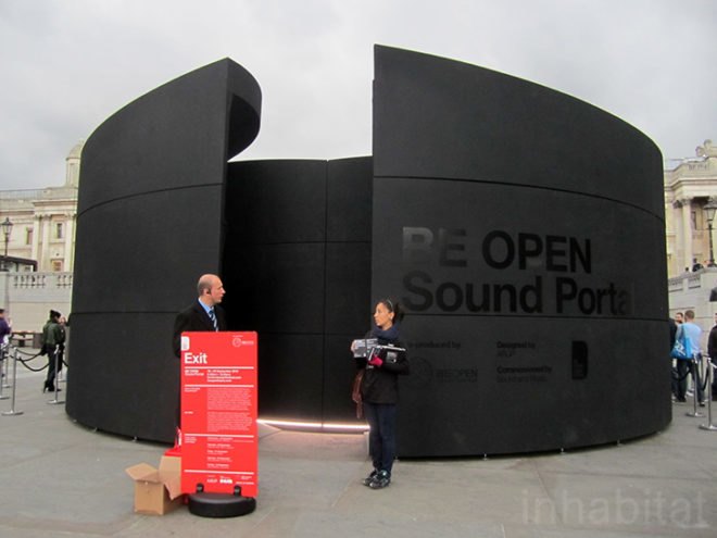 BE OPEN Sound Portal, London Design Festival, sound installation, Trafalgar Square, sound experience
