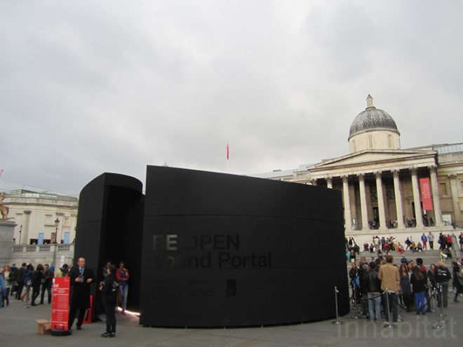 BE OPEN Sound Portal, London Design Festival, sound installation, Trafalgar Square, sound experience