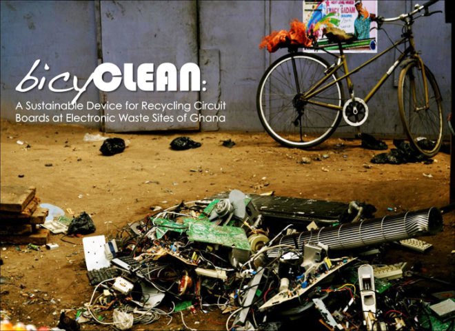 bicyclean, e-waste, rachel field, seperator, ghana, bicycle, pedal-powered, james dyson award