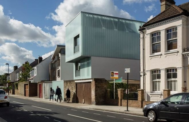 Carl Turner Architects, London, Slip House, Victorian row house, sustainable design, solar energy, rainwater harvesting, glass, transparency, daylight