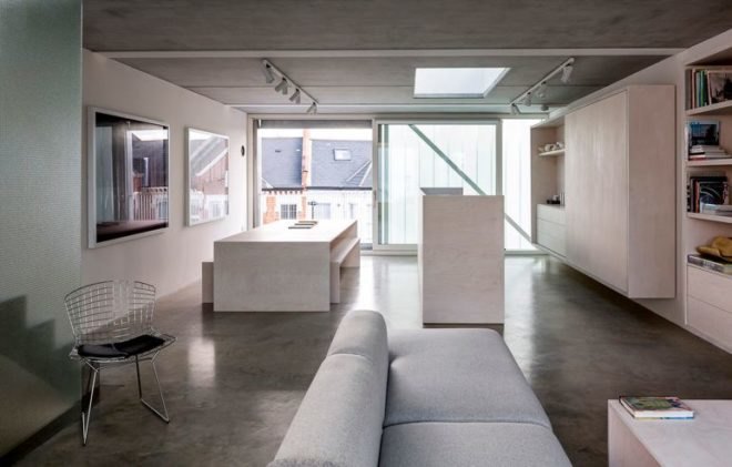 Carl Turner Architects, London, Slip House, Victorian row house, sustainable design, solar energy, rainwater harvesting, glass, transparency, daylight