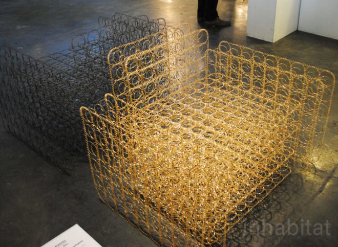 london design festival, design junction, the tramshed, eco designs, furniture design, yugoslavia firnure, chair, mattress springs, military mattress,