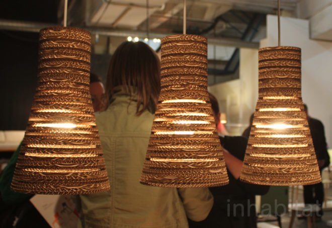 london design festival, london design, ldf, designjunction, droog, rene olivier, traullit dekor, tabitha bargh, ali miller, thierry jeannot, cardboard lampshades, tyre seating