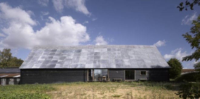 Feeringbury, Upcycled, Medieval Barn, architecture, restoration, reclaimed wood, reclaimed metal, Hudson Architects