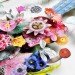 flower construction, collage, anne ten donkelaar, netherlands, flowers, detail, sustainable design, eco art, green art