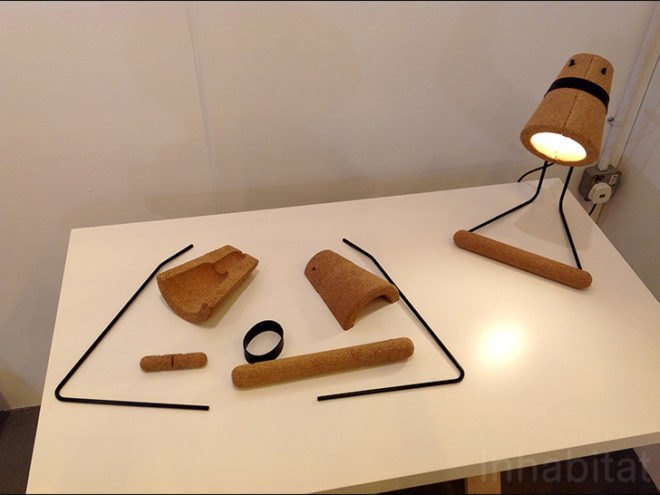 100% Design, 100 Percent Design, London Design Festival, Eco Design, Sustainable Design, Kurk Flat-Pack Desk Light, Cork Desk Light