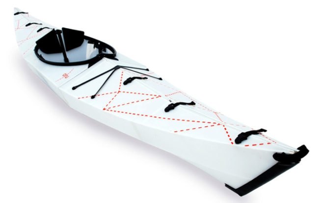 oru the origami kayak, anton willis, kayak, polyehtylene, boat, origami, folds