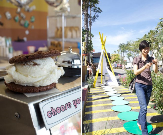 los angeles, Parkside Confessions, AHBE Landscape Architects, coolhaus, park(ing) day, parking day, pop-up park, public space, urban design, green design, sustainable design, gardening, parking meter park, parklet, rebar studio, public art, urban intervention