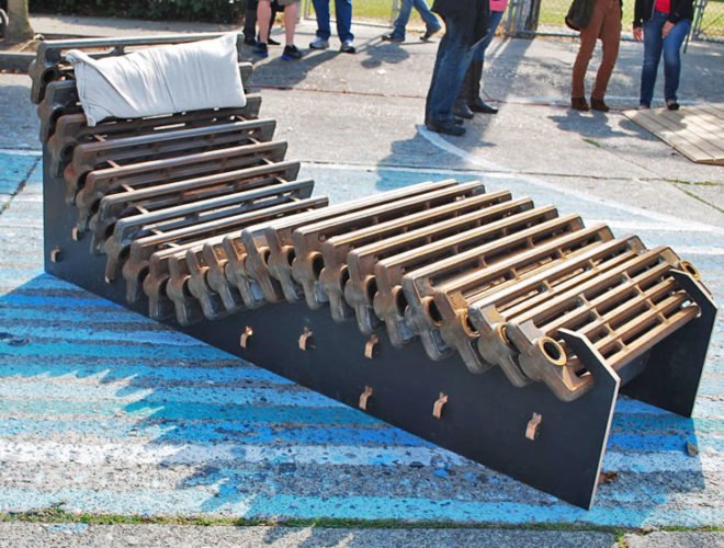Radiator lounge, cnc music factory, recycled radiator, recycled materials, sustainable design, green design, recycled furniture, green furniture, sustainable furniture, green interiors, green products, eco art
