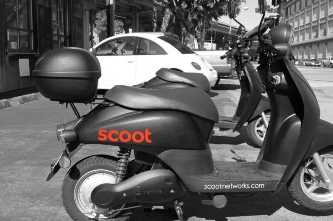 Scoot Networks, scooter-sharing service, San Francisco, electric scooters, Scoot,