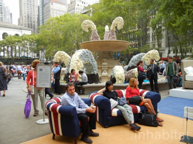 bryant park, bryant park sheep, campaign for wool, sheep, sheep bryant park, wool, wool event, yarn