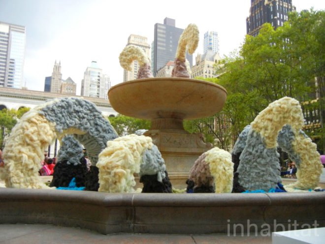 bryant park, bryant park sheep, campaign for wool, sheep, sheep bryant park, wool, wool event, yarn