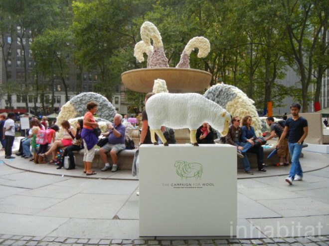 bryant park, bryant park sheep, campaign for wool, sheep, sheep bryant park, wool, wool event, yarn